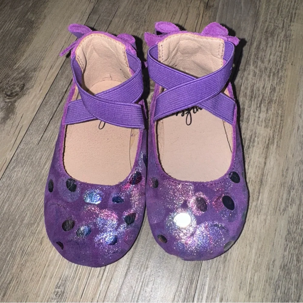 Monkey Feet Purple Sandals with Whimsical Embellishments